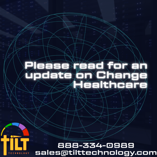 Image saying "please read for an update on Change Healthcare"